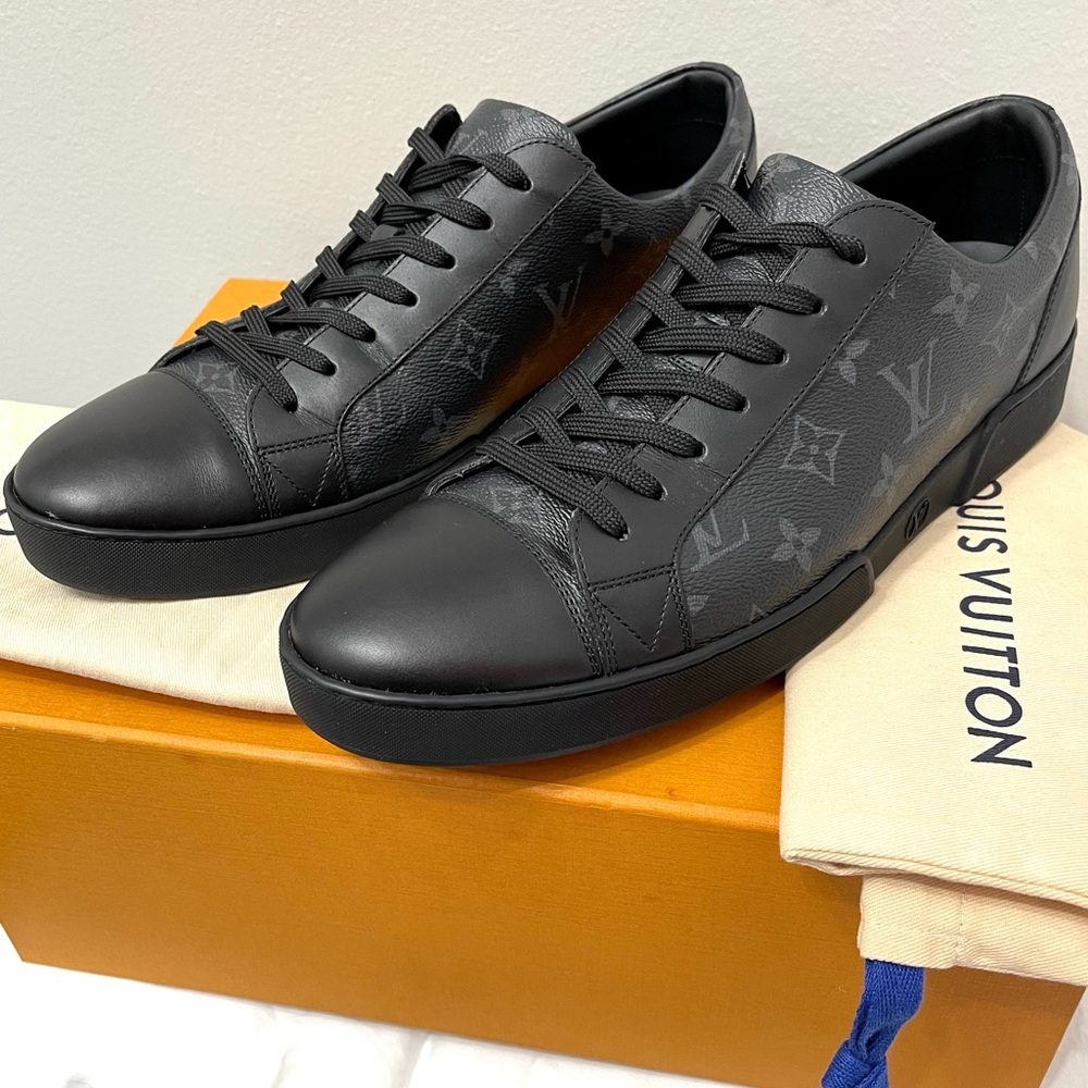 Louis Vuitton Eclipse Monogram Black Low Sneakers - Picture 9 of 9